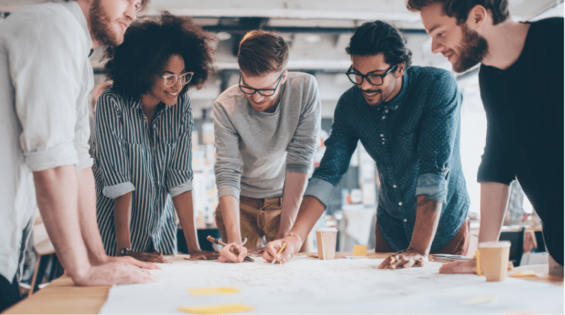 team working together